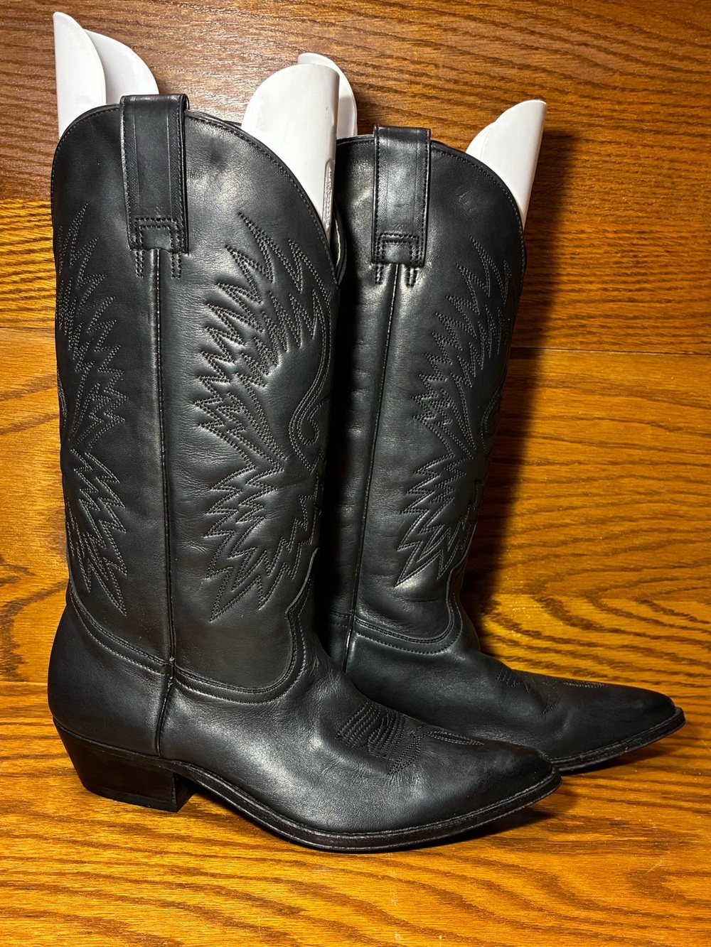 VTG 90s Seychelles Embroidered Western Cowboy Boots Black Leather Size 6.5